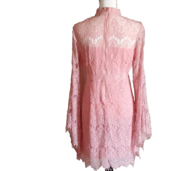 minkpink drama queen lace dress MinkPink Drama Queen Bell Sleeve Lace Dress